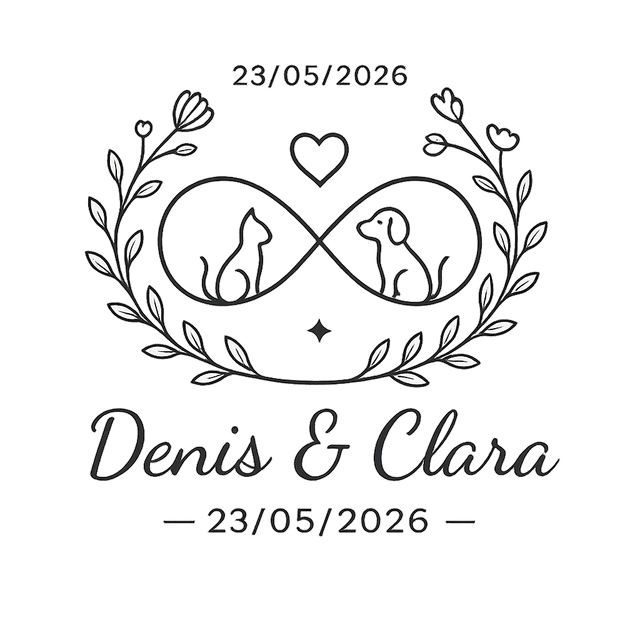 Logo do Casamento Denis & Clara